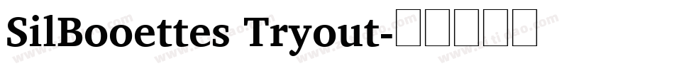 SilBooettes Tryout字体转换